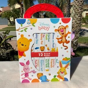 Disney Baby "Winnie The Pooh" 12 Board Books (Book Block)